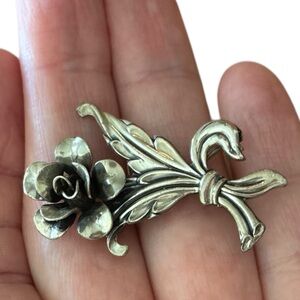 Sterling Silver Floral Brooch